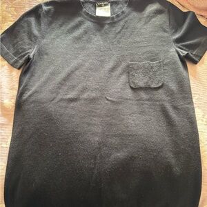 CHANEL Black Short Sleeve Tee with Pocket